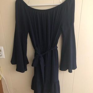 VICI Off-the-Shoulder Navy Dress Size L